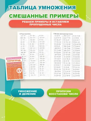 Набор тетрадей. Решаем примеры. Умножение и сложение