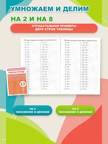 Умножение деление и счет. набор из 4 тетрадей