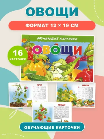 Обучающие карточки Овощи